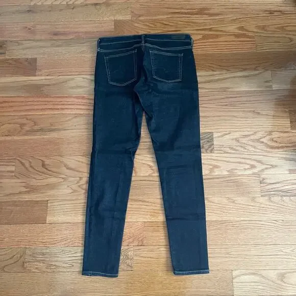 AG Adriano Goldschmied Womens 27R Legging Jeans Dark Wash Super Skinny Ankle - Picture 2 of 10